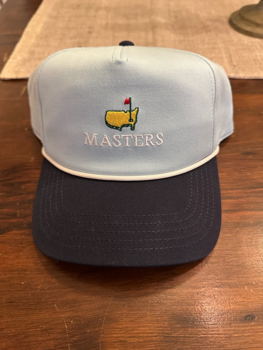 Masters Light Blue and Navy Embroidered Golf Cap